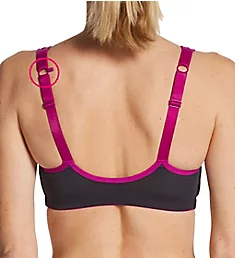 Energy Zip Front Padded Sports Bra Grey/Orchid 32F