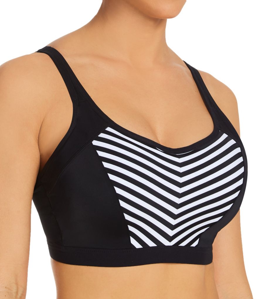 Energy Rush Lightly Padded Underwire Sports Bra Blackwhite 36dd 