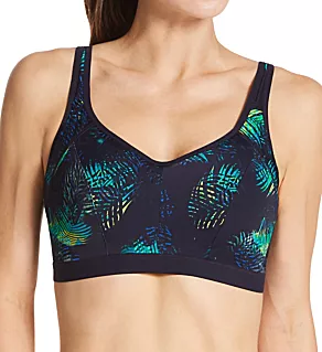 Energy Rush Lightly Padded Underwire Sports Bra Navy Fern 36E