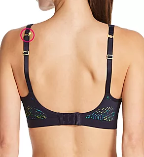 Energy Rush Lightly Padded Underwire Sports Bra Navy Fern 36E