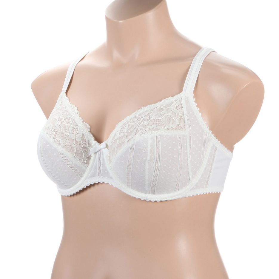 Curvy Couture Women's Sheer Mesh Full Coverage Unlined Underwire Bra Floral  Wash 44c : Target