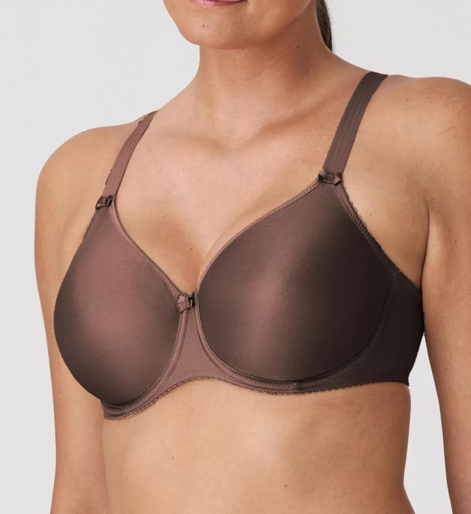 Satin Seamless Underwire Bra Ebony 34F