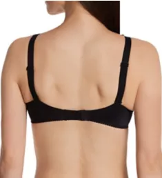 Satin Seamless Underwire Bra Black 34C