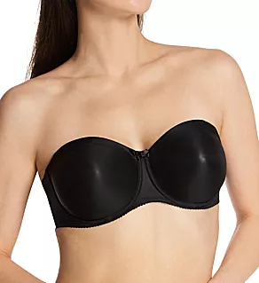 Satin Strapless Bra Black 34C