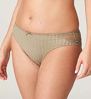 Madison Lace Trim Rio Bikini Panty Golden Olive S