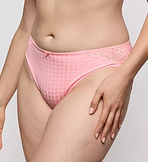 Madison Lace Trim Rio Bikini Panty Pink Parfait L