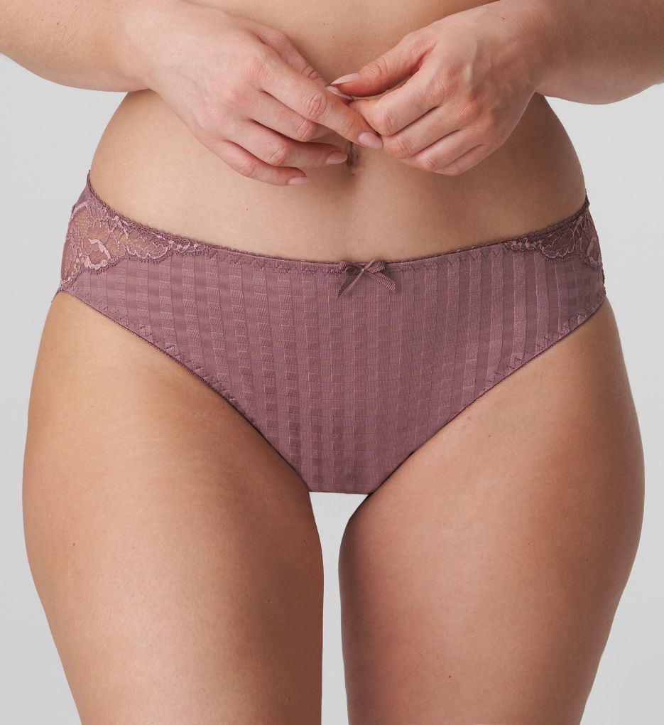 Prima Donna Women's Madison Lace Trim Rio Bikini Panty in Purple | Plus Size 3XL | HerRoom.com