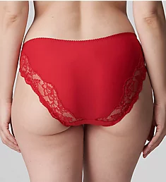 Madison Lace Trim Rio Bikini Panty Scarlet L