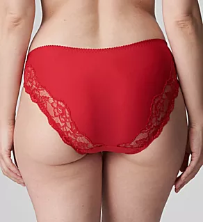 Madison Lace Trim Rio Bikini Panty Scarlet S