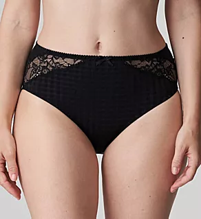 Madison Lace Trim Full Brief Panty Black S