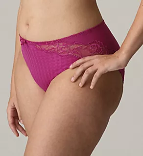 Madison Lace Trim Full Brief Panty Fushia Fiesta 4X