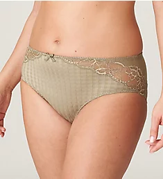 Madison Lace Trim Full Brief Panty Golden Olive M