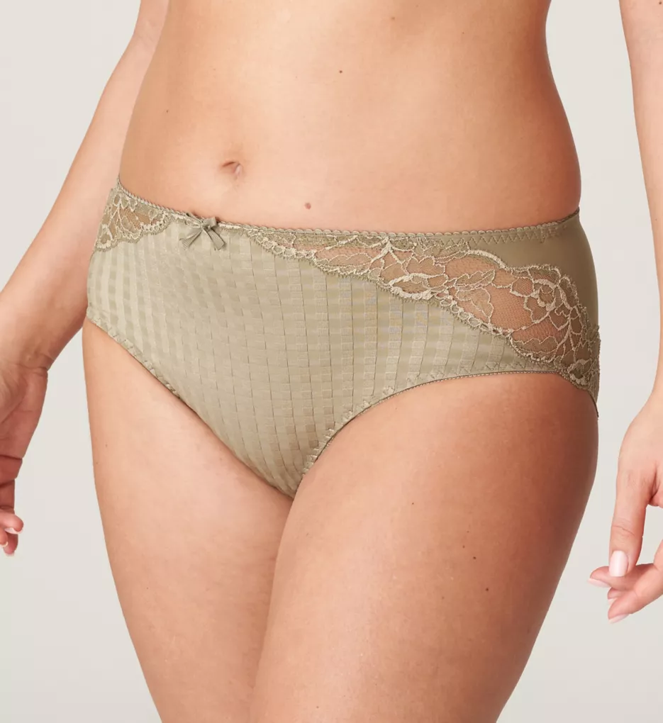 Madison Lace Trim Full Brief Panty Golden Olive M