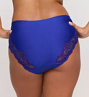 Madison Lace Trim Full Brief Panty Blueberry Kiss 3X