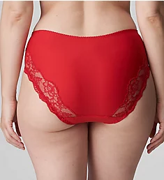 Madison Lace Trim Full Brief Panty Scarlet S