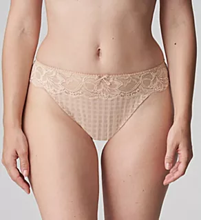 Madison Lace Trim Thong Caffe Latte S