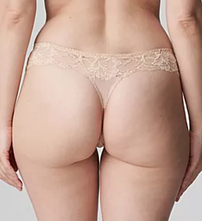 Madison Lace Trim Thong Caffe Latte S