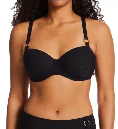 Sahara Padded Balcony Bikini Swim Top Black 36C