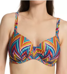 Kea Full Cup Bikini Swim Top Rainbow Paradise 34F