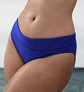 Mantras Fold Over Bikini Swim Bottom Electric Blue S