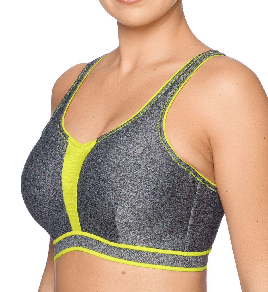 Prima Donna Women's The Sweater Underwire Padded Sports Bra in Cosmic Grey | Size 40B | HerRoom.com