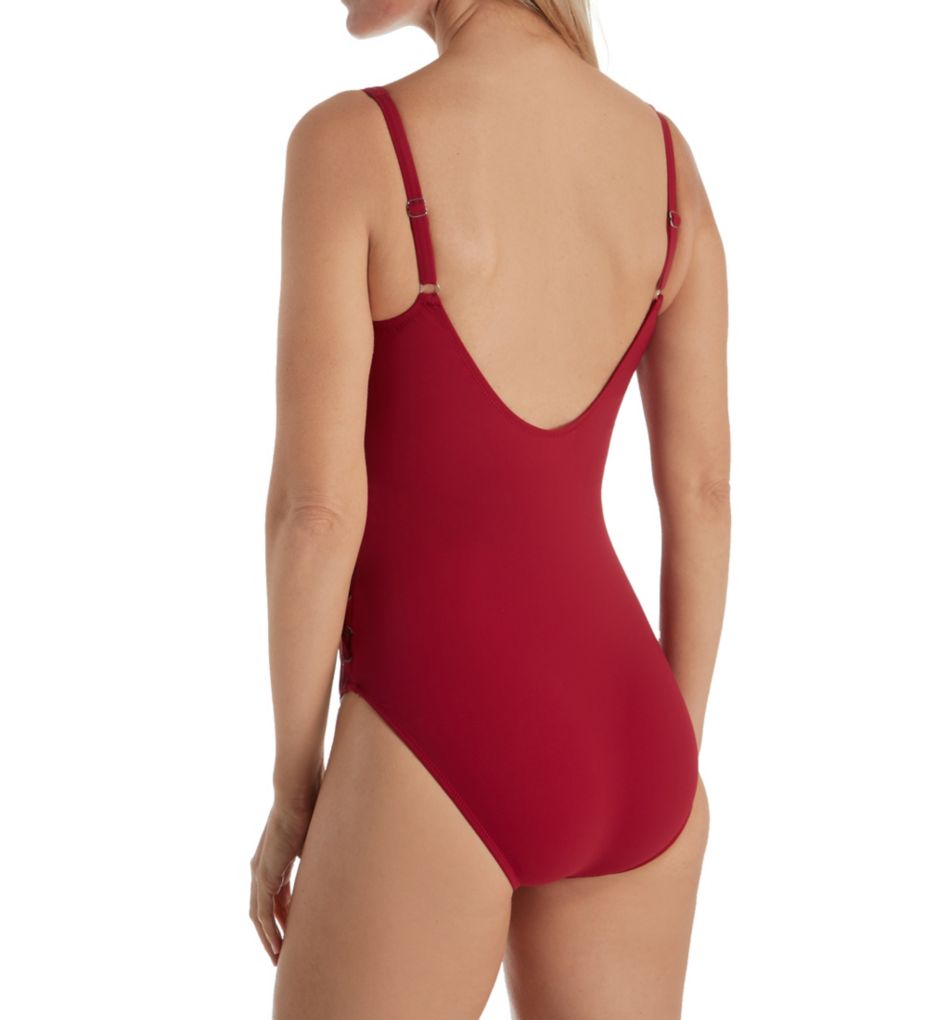 Moto Lace Up One Piece Swimsuit