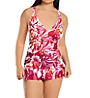 Profile by Gottex Escape In Bali V Neck One Piece Swim Dress B2D05 - Image 1