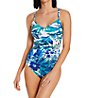 Profile by Gottex Escape In Bali D Cup V Neck One Piece Swimsuit