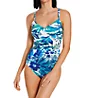 Profile by Gottex Escape In Bali D Cup V Neck One Piece Swimsuit B2D41