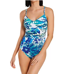 Escape In Bali D Cup V Neck One Piece Swimsuit