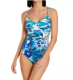 Escape In Bali D Cup V Neck One Piece Swimsuit