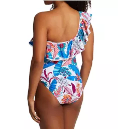 Bohemian Gypsy One Shoulder Ruffle 1 Pc Swimsuit