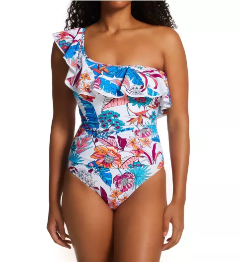 Profile by Gottex Bohemian Gypsy One Shoulder Ruffle 1 Pc Swimsuit BG2061