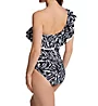 Profile by Gottex Black Swan One Shoulder Ruffle One Piece Swimsuit BS2061 - Image 2