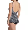 Profile by Gottex Black Swan V-Neck Skirted One Piece Swim Dress BS2134 - Image 2