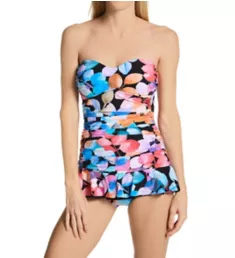 Color Rush Bandeau One Piece Swim Dress