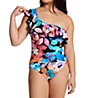 Profile by Gottex Color Rush One Shoulder Ruffle One Piece Swimsuit CR2061 - Image 1