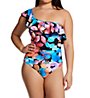 Profile by Gottex Color Rush One Shoulder Ruffle One Piece Swimsuit