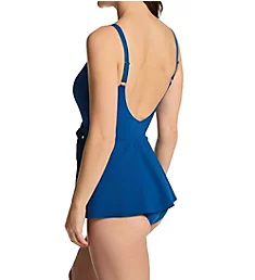 Tutti Frutti Skirted Tie Front One Piece Swimsuit Petrol 6