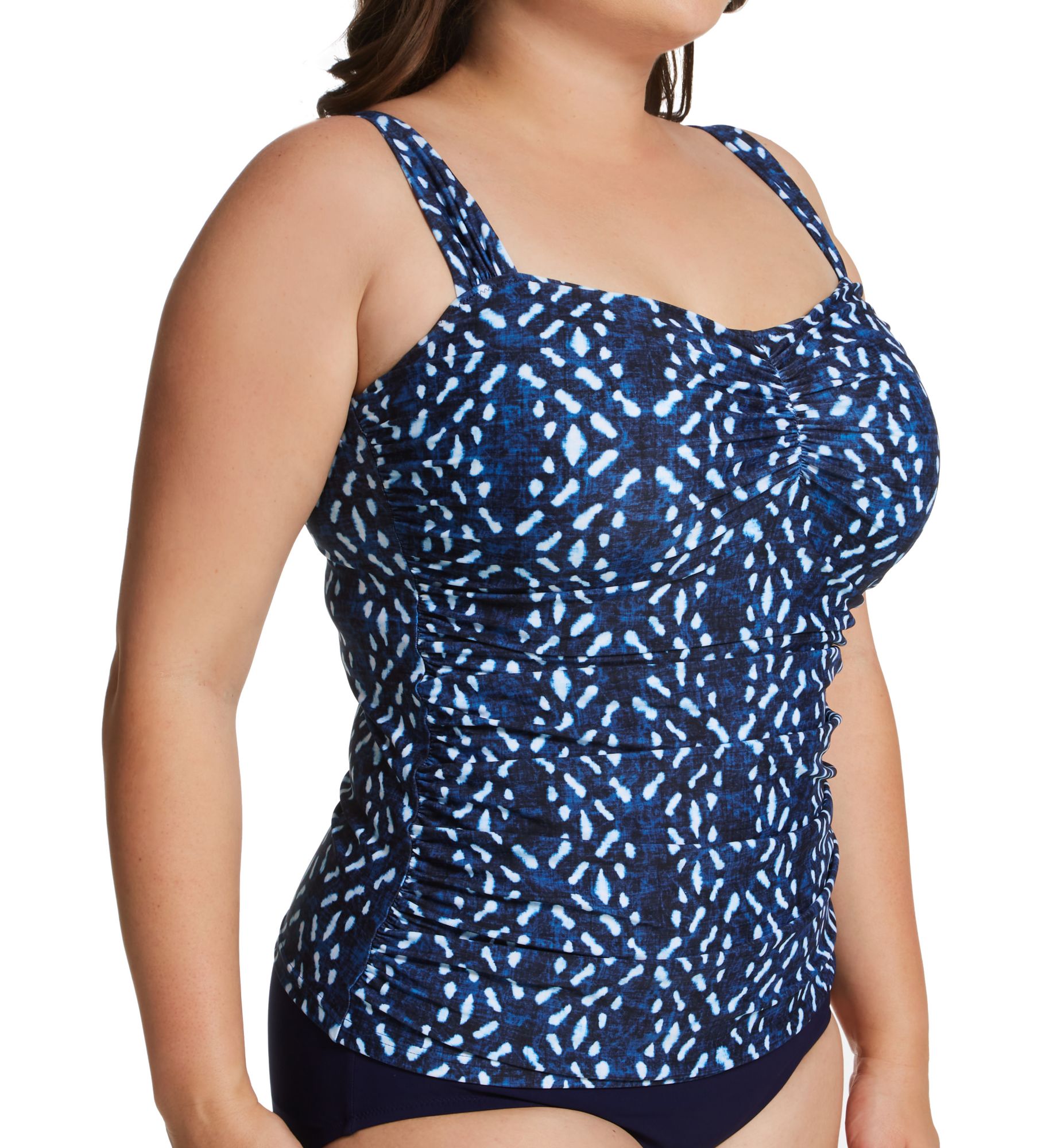 Profile by Gottex Plus Size Malaku Square Neck Tankini Swim Top M1W18 - Image 1