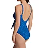 Profile by Gottex Mehndi V-Neck Ruffled Shoulder One Piece Swimsuit M2132 - Image 2