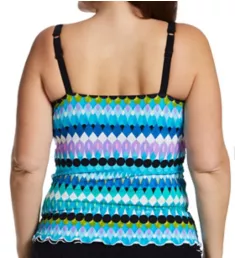 Plus Size Moroccan Escape Tankini Swim Top