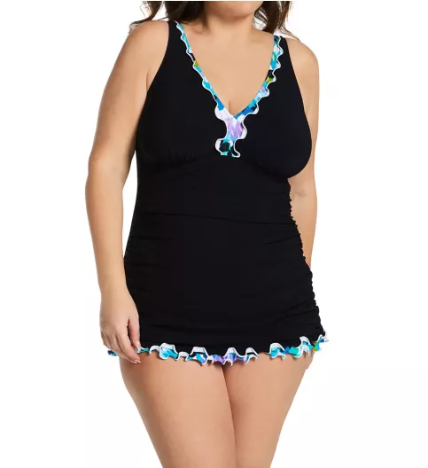 Profile by Gottex Plus Size Moroccan Escape One Piece Swim Dress ME2W88A