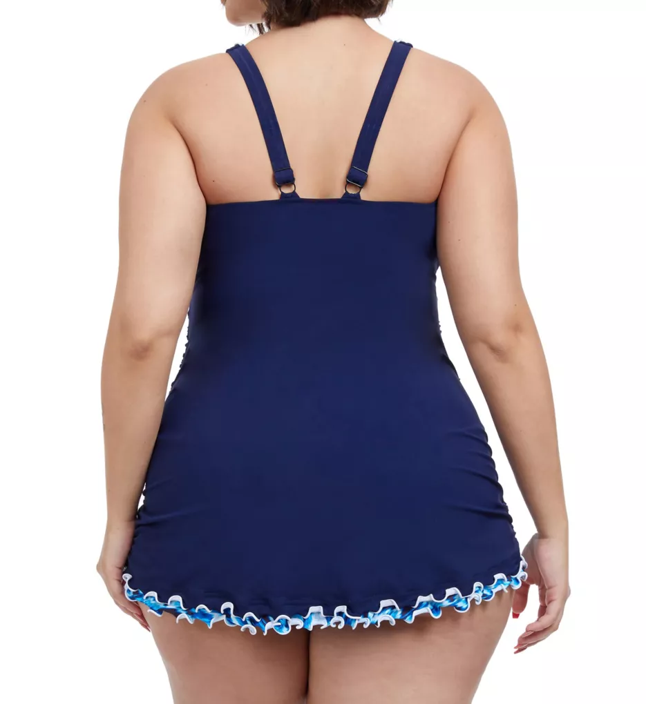 Plus Size Ocean Blues One Piece Swim Dress
