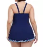 Profile by Gottex Plus Size Ocean Blues One Piece Swim Dress OB2W88A - Image 2