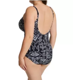 Plus Size Peruvian Nights V-Neck One Pc Swimsuit