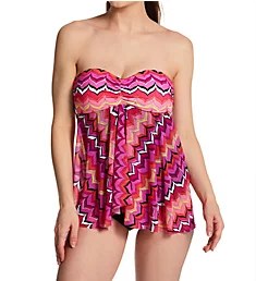 Palm Springs Bandeau One Piece Swimsuit Multi Pink 6