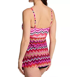 Palm Springs Bandeau One Piece Swimsuit Multi Pink 6