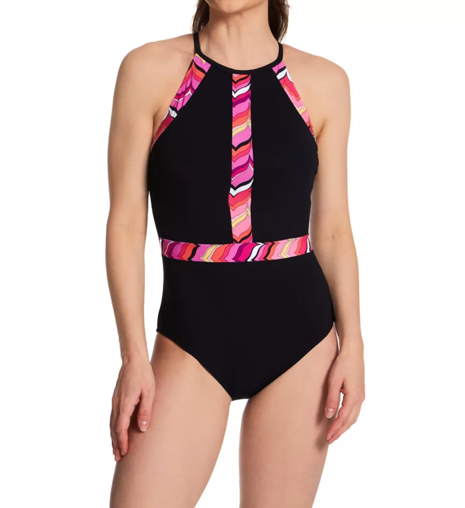 Palm Springs High Neck One Piece Swimsuit