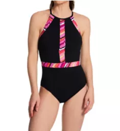 Palm Springs High Neck One Piece Swimsuit